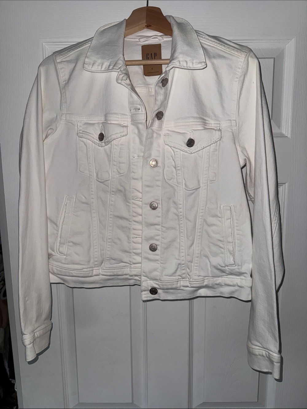 GAP White Denim Trucker Jacket